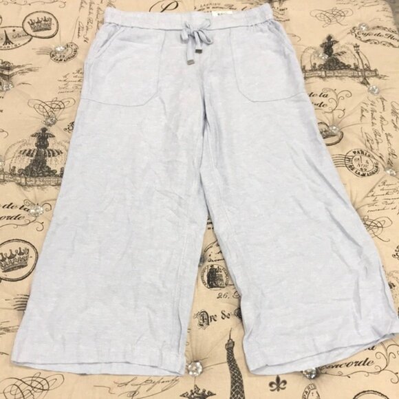 Style & Co Wide-Leg Linen Cropped Pants - Picture 3 of 7